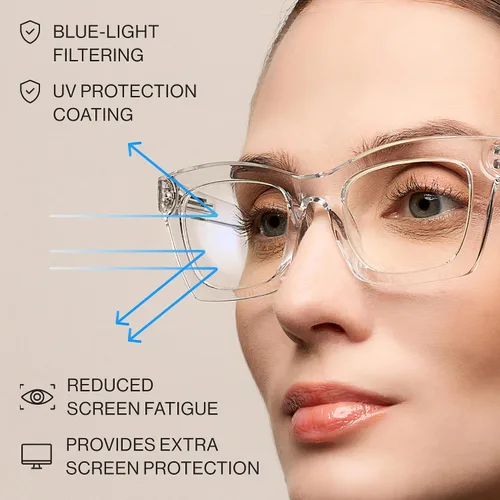 Miniatura 4 de CCVOO Lentes de lectura elegantes para mujer, anteojos elegantes, lectores de luz azul, tramposos