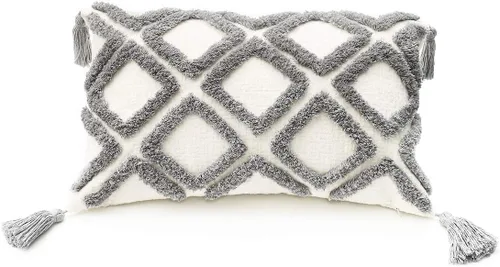 Miniatura 11 de PLWORLD - Funda de almohada con diseño boho de diamantes (1 unidad)