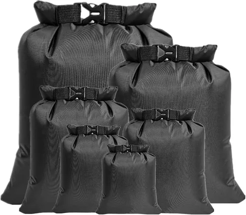 Miniatura 10 de LIXADA Bolsas secas impermeables, paquete de 3/5/6 unidades Ultimate Dry Sack – 3L+5L+8L ligeras, sacos secos al aire libre para kayak, camping