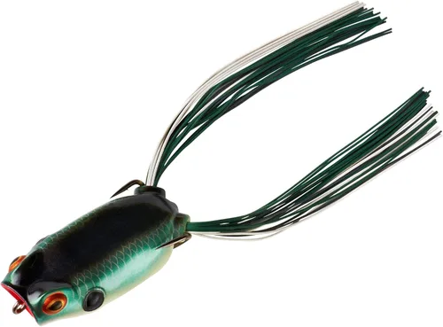 Miniatura 7 de BOOYAH Poppin' Pad Crasher Señuelo de Rana de Cuerpo Hueco Topwater para Pesca de Lobina con Anzuelos Sin Enganches Sunburn