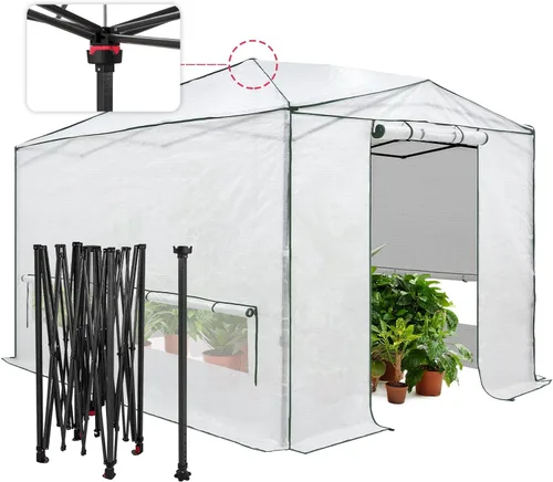 Miniatura 28 de EAGLE PEAK - Invernadero instantáneo emergente, para plantas de jardinería en interiores y exteriores, puertas con cremallera enrollable y ventanas