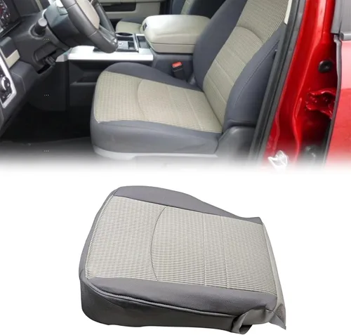 GXARTS Funda de Asiento de Tela de Repuesto para la Parte Inferior del Lado del Conductor, Color Gris, Compatible con Dodge Ram 1500 2500 3500 4500