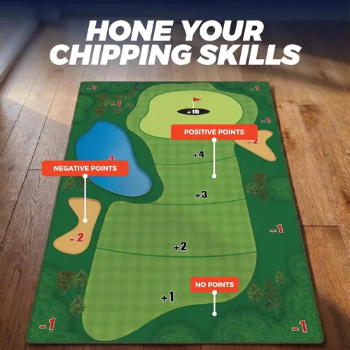 Miniatura 7 de TOY Life Alfombrilla de Juego de Golf Chipping para Interiores y Exteriores, Juegos para Adultos y Familias, Niños, Equipo de Juego al Aire Libre