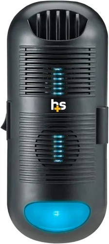 HealthSmart Purificador de aire y desinfectante de aire con luz ultravioleta UVC que limpia hasta 300 pies cuadrados enchufable, negro, 1 unidad