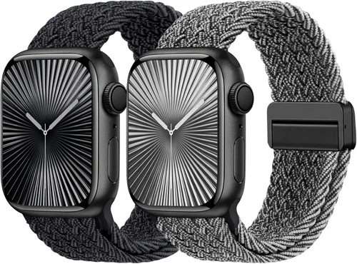 Miniatura 9 de Bandas elásticas trenzadas con cierre magnético compatibles con Apple Watch de 1.496 pulgadas, 1.575 pulgadas, 1.614 pulgadas, 1.654 pulgadas, 1.732