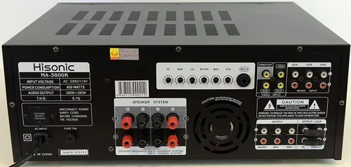 Miniatura 4 de Hisonic Amplificador de mezcla de karaoke MA-3800K de doble canal, 760W