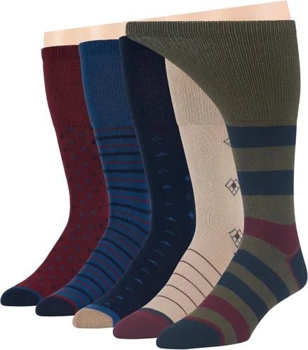 Miniatura 8 de 7BIGSTARS KINGDOM Calcetines de algodón para hombre, diabéticos, no vinculantes, paquete de 5 unidades, talla L/XL, Azul mezclilla, verde oliva