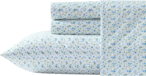 Miniatura 24 de Laura Ashley - Sábanas King, Juego de Ropa de Cama de Percal de Algodón, Ligero y Transpirable para el Hogar (Emogene Naranja Quemado, King)