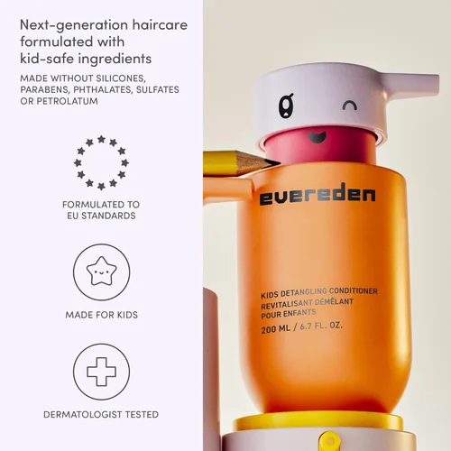Miniatura 8 de Evereden Happy Hair Duo - Juego de champú y acondicionador para niños, limpio, vegano y sin desgarros, desenreda, fortalece y suaviza todo