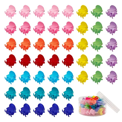 Miniatura 9 de 50 pinzas para el cabello, pinzas multifunción de agarre fuerte para el cabello, color gelatina Color Jelly