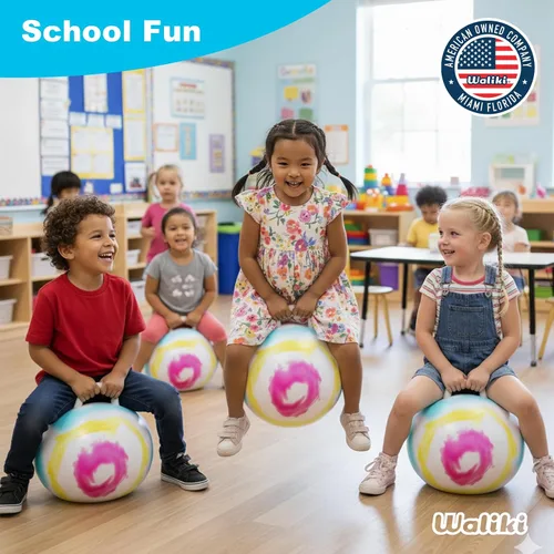 Miniatura 4 de Bola de saltar WALIKI para niños y adultos, bola de saltar de color desteñido, bola para saltar, para carreras de relevo en un día de campo