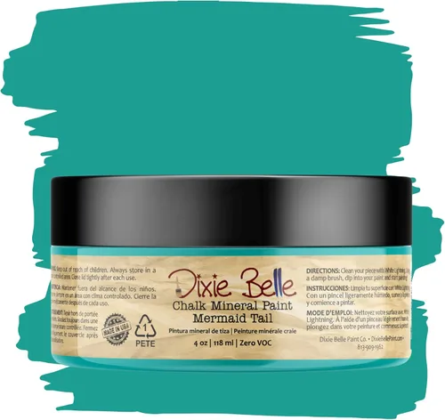 Miniatura 228 de Dixie Belle Paint Company - Pintura con acabado de tiza para muebles, color negro (Caviar), 1 galón, 128 fl oz, pintura mineral color rosa intenso