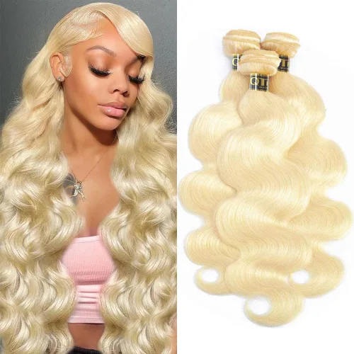 Miniatura 26 de QTHAIR Extensiones de cabello humano brasileño ondulado de grado 18A #613 con cierre de encaje HD 4x4