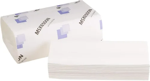 McKesson Toallas de papel multipliegue para baño o cocina, 1 capa, color blanco, 9.06 x 9.45 pulgadas, 250 toallas, 16 paquetes, 4000 en total