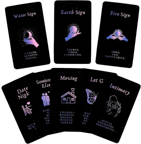 Miniatura 7 de Han Yu Bowen Cartas de Oráculo de Amor, Cartas de Tarot para Principiantes Cartas de Tarot de Llama Gemela, Cartas de Oráculo Mazos con Significados