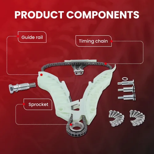 Miniatura 3 de Kit de cadena de distribución con 2 piñones de sincronización de válvula variable de motor de admisión y escape, compatible con 2013 para Mini