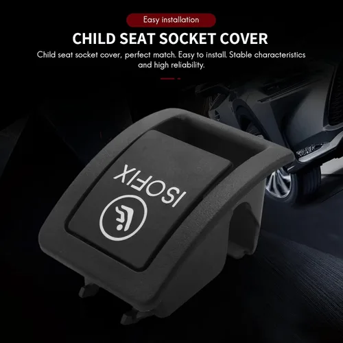 Miniatura 2 de Para Mercedes W205 Coche Trasero Niño ISOFIX Interruptor Asiento Cubierta de Seguridad Para Benz Clase C W205 C300 C350 C200 C180 2015-2021 Negro