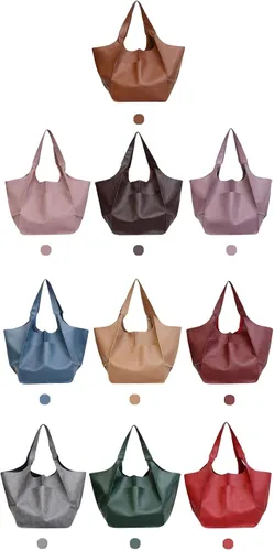 Miniatura 2 de ZOSIVEB Bolso de mano grande, bolso de mano de piel sintética, bolso de hombro, bolso cruzado suave, bolso de viaje de gran