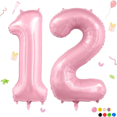 Miniatura 135 de Globos grandes de 40 pulgadas de números del 0 al 9, globos numéricos para decoración de fiesta de cumpleaños, globos de helio de aluminio