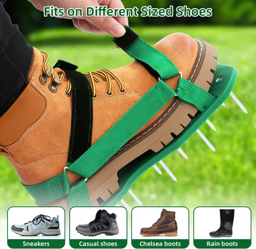 Miniatura 8 de Ohuhu Zapatos Aireadores de Césped para Hierba: Zapatos de Aireación de Instalación Gratuita con Pala de Acero Inoxidable, Sandalias Aireadoras