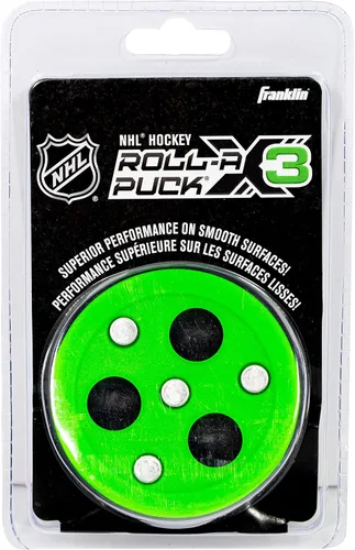 Miniatura 8 de Franklin Sports NHL Street Hockey Puck - X3 Roll-a-Puck Outdoor Roller Hockey Puck - Official Size Street Hockey Puck - Green