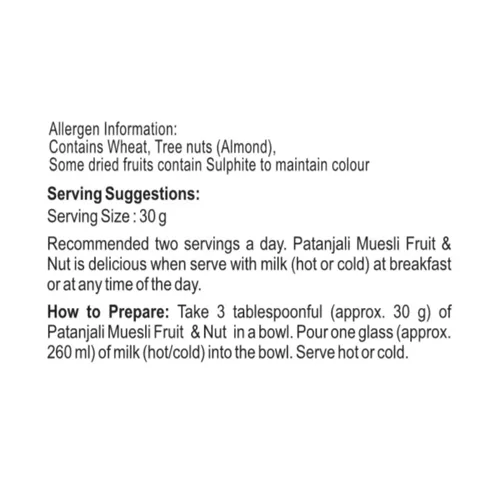 Miniatura 6 de Patanjali Muesli Fruit & Nut 450G-T