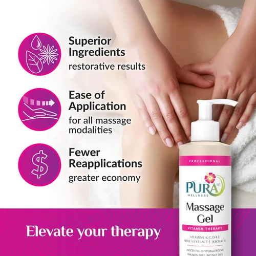 Miniatura 4 de Vitamin Therapy - Gel de masaje profesional de 8 onzas líquidas, terapia de masaje, tejido profundo, sin perfume, ingredientes naturales