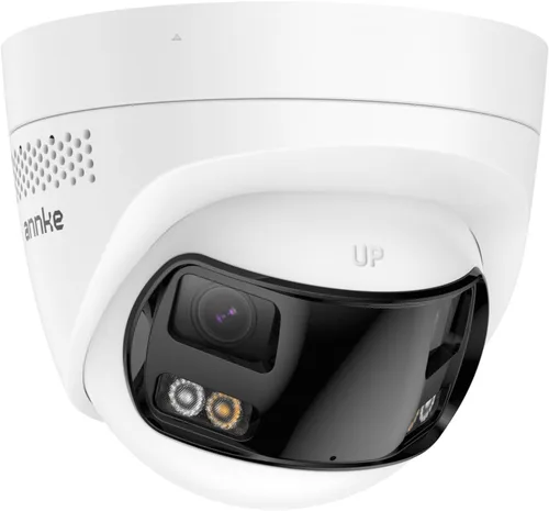 ANNKE FCD600 Cámara de seguridad PoE para exteriores con lente dual de 180° de campo de visión, cámara de vigilancia IP de 6MP con soporte para