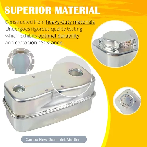 Miniatura 2 de 751-0616B 951-0616B Silenciador de escape de entrada doble 951-0616 751-0616 apto para MTD Cub Cadet LT-1018 LT-1022 LT-1024 RZT50 RZT54 RZT42 RZT55