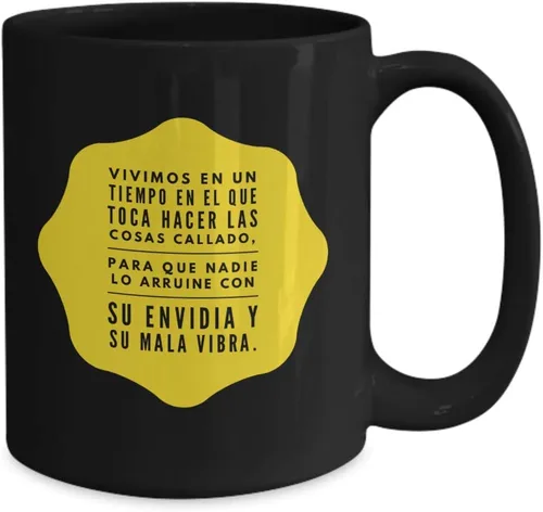 Miniatura 2 de Taza de Cafe Vivimos Vaso, taza de téa divertidas, tazas personalizadas, taza de café inspiradoras, taza con mensajes positivos.
