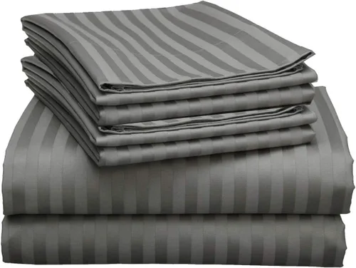 Miniatura 19 de Mattress-Homes Juego de sábanas tamaño Queen de 6 piezas, colección Hotel Luxury, 100% algodón egipcio, sábana bajera ajustable de 18 pulgadas