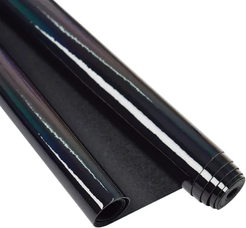 Miniatura 2 de HGUAN Tela de vinilo holográfica de 12 x 53 pulgadas, 1 rollo de hojas de piel sintética son adecuadas para lazos, aretes de cuero y otros artículos