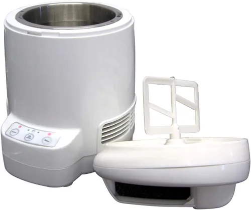 Miniatura 4 de Total Chef Ice Cream Factory - Máquina automática de helados eléctrica, 1.3 cuartos de galón (1.2 litros), color blanco, hace fácil yogur congelado