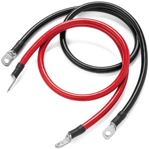 Miniatura 13 de Spartan Power - Cable de batería rojo de 9 pulgadas, 1/0 AWG, 5/16 pulgadas M8, fabricado en EE. UU. Rojo 3 ft 1/0 AWG - 5/16
