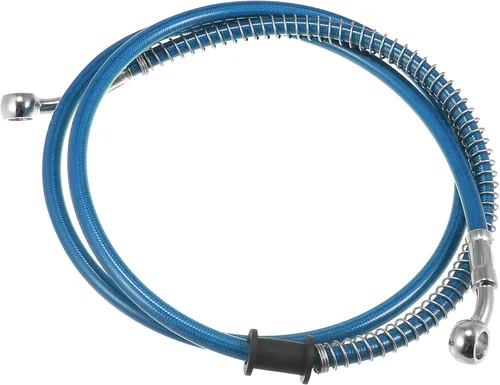Miniatura 9 de Motoforti 51.18 pulgadas de longitud 0.394 in ID motocicleta línea de freno hidráulico tubo de manguera de aceite de acero inoxidable trenzado cable