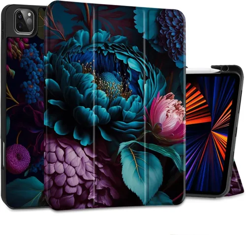 Miniatura 18 de MEEgoodo para iPad Pro M2 12.9 Funda 6ª/5ª/4ª/3ª Generación 2022 2021 2020 2018 con Soporte para Lápiz, Funda para Tablet con Parte Trasera de TPU