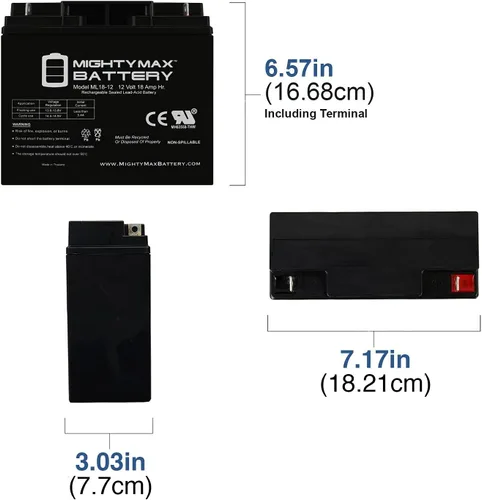 Miniatura 2 de Mighty Max Battery ytz14s - 12v 11.2ah 230 cca - batería deportiva sla power - producto de la marca de batería mighty max y ML18-12 - 12 voltios 18