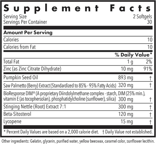Miniatura 2 de Allergy Research Group ARG DIM Palmetto - BioResponse DIM & Palmetto Extract Softgels - Apoyo al metabolismo hormonal y estrógeno - Fórmula
