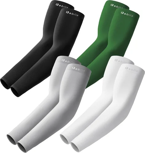 Miniatura 8 de Bebila Mangas de brazo para hombres y mujeres, protección solar UV, mangas de compresión de enfriamiento para baloncesto, golf, al aire libre