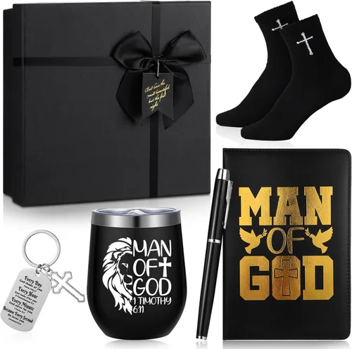 Miniatura 10 de Reallnaive 6 Piezas Regalo de Bourbon para Hombres Regalos Divertidos para Amantes del Whisky 355 ml Taza de Acero Inoxidable Calcetines Llavero