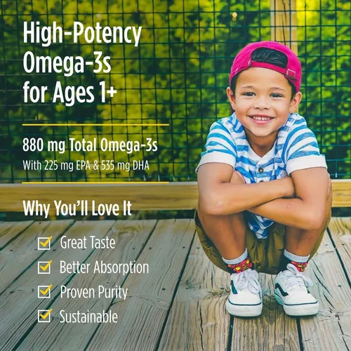 Miniatura 6 de Nordic Naturals DHA Xtra para niños, ponche de bayas - 2 onzas para niños - 880 mg de Omega-3 totales con EPA y DHA - Función cognitiva e