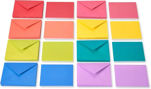 Miniatura 2 de American Greetings Tarjetas en blanco de un solo panel con sobres, colores arcoíris (200 unidades)