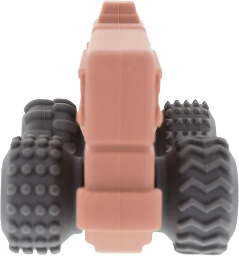 Miniatura 4 de Nuby Juguete mordedor de silicona para bebés – Coche de dentición texturizado con ruedas móviles, fácil de sostener, alivia las encías doloridas