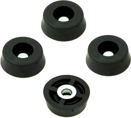 4 patas pequeñas de goma redondas y suaves, 0.250 pulgadas de alto x 0.671 pulgadas de profundidad, fabricadas en Estados Unidos, tablas de cortar