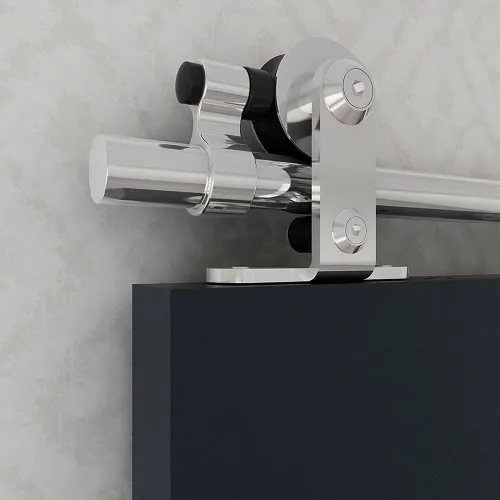Miniatura 24 de TSMST Kit de herrajes para puerta corrediza de granero de 6.6 pies, riel de puerta de granero resistente de acero inoxidable para montaje superior