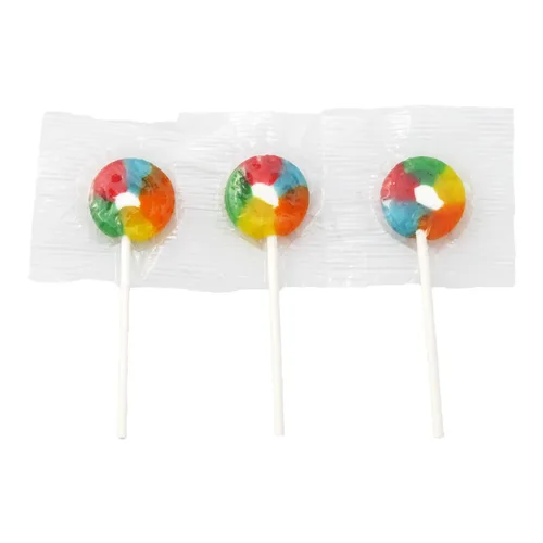 Miniatura 3 de Clown Global Brands Piruletas Rainbow Bolsa de 293 unidades Sin gluten Sabor Tutti Frutti Ideal para fiestas infantiles