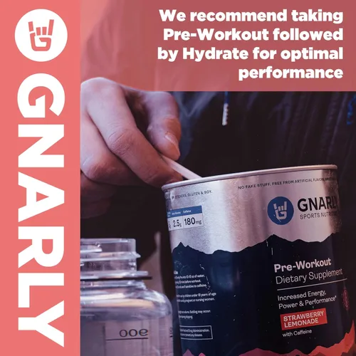 Miniatura 9 de Gnarly Nutrition Hydrate Electrolyte Powder - Mezcla de bebida hidratante para ejercicio de pomelo rojo rubí - Contenido NSF certificado - Solución