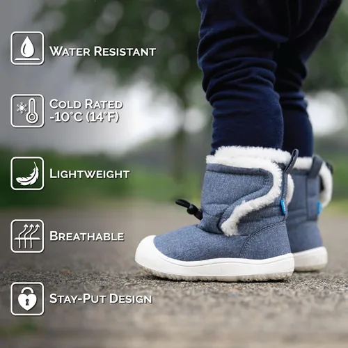 Miniatura 2 de JAN & JUL Botas de invierno resistentes al agua para niños pequeños y bebés