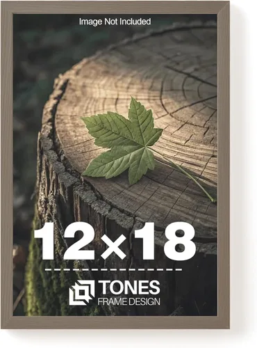 Miniatura 40 de TONES FRAME DESIGN Juego de 2 portarretratos de 5 x 7 pulgadas con acabado de chapa de madera maciza de roble de 5 x 7 pulgadas con paspartú de 4 x