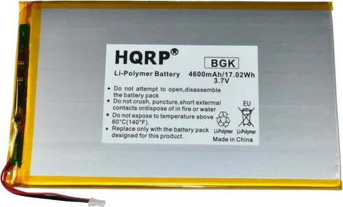 HQRP Batería compatible con RCA de 10 pulgadas Viking Pro RCT6303W87 RCT6303W87DK RCT6K03W13 Tablet PT3090135 3.7v 4Ah 4600mAh